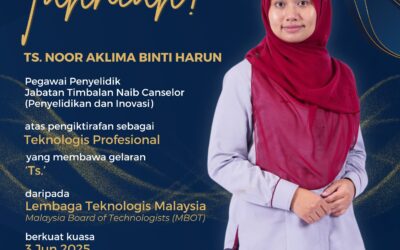 Tahniah Ts. Noor Aklima Binti Harun