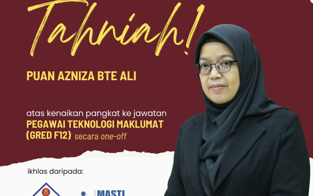 Tahniah Pn Azniza Ali
